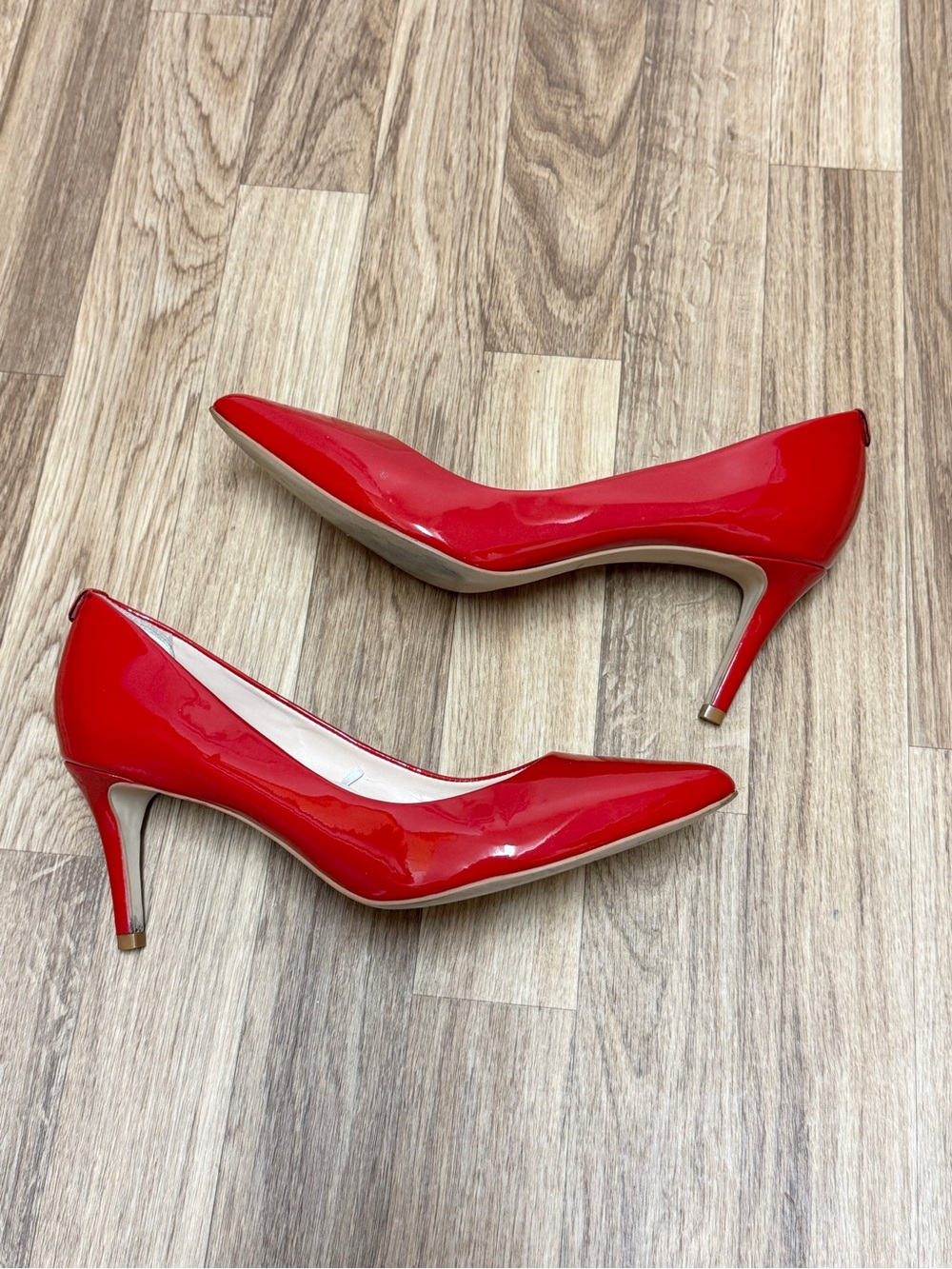 Kate Spade Red Patent Leather Pointed Toe Pumps Stiletto Heels Womens 10